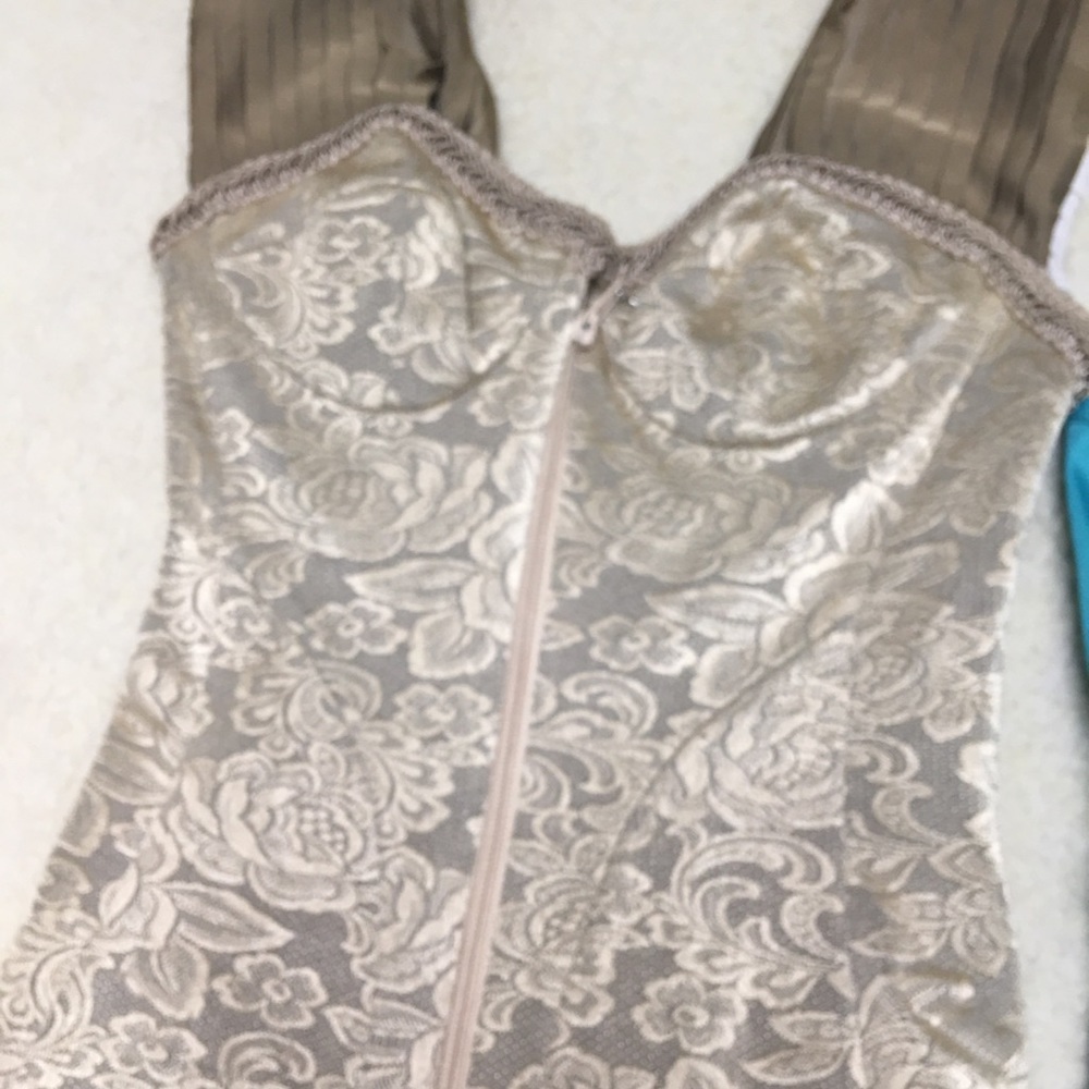Vintage dress with corset top with pleated skirt